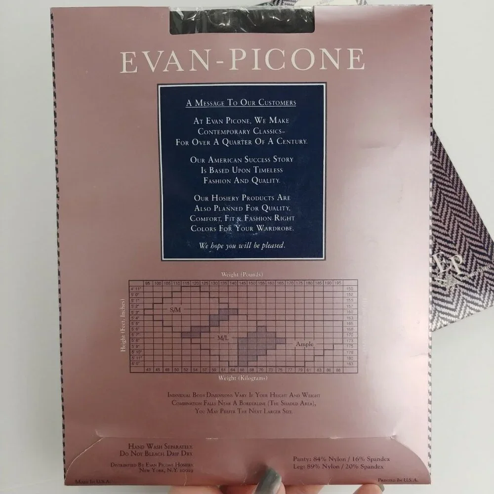 Evan Picone NWT Vintage Microfibre Sheerest Pantyhose‎ S/M Control Top Lot of 2